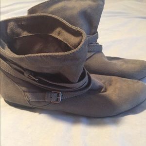Grey ankle boots